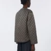Veste matelassée en toile déperlante, gris foncé