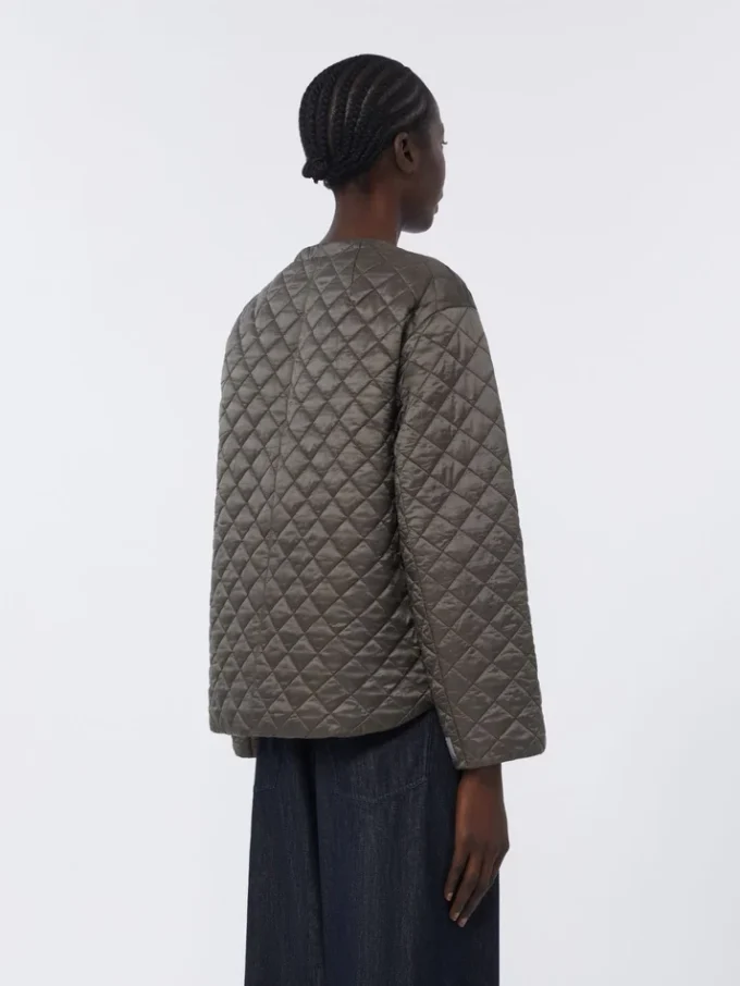 Veste matelassée en toile déperlante, gris foncé