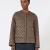 Veste matelassée en toile déperlante, marron noisette Veste matelassée en toile déperlante, marron noisette