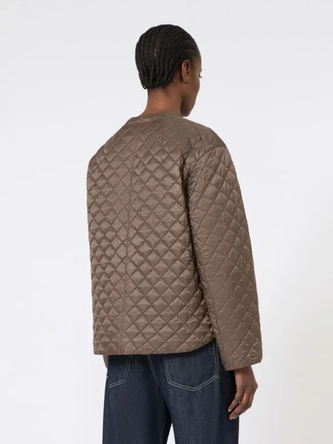 Veste matelassée en toile déperlante, marron noisette Veste matelassée en toile déperlante, marron noisette