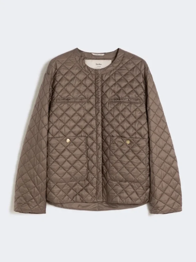 Veste matelassée en toile déperlante, marron noisette Veste matelassée en toile déperlante, marron noisette