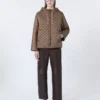 Veste matelassée en toile matelassée déperlante, couleur tabac Veste matelassée en toile matelassée déperlante, couleur tabac