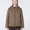 Veste matelassée en toile matelassée déperlante, couleur tabac Veste matelassée en toile matelassée déperlante, couleur tabac