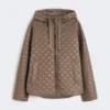 Veste matelassée en toile matelassée déperlante, couleur tabac Veste matelassée en toile matelassée déperlante, couleur tabac