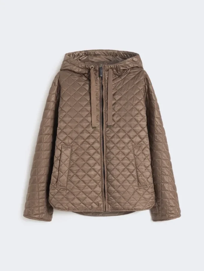 Veste matelassée en toile matelassée déperlante, couleur tabac Veste matelassée en toile matelassée déperlante, couleur tabac