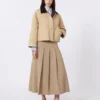 Veste matelassée réversible en tissu déperlant, beige Veste matelassée réversible en tissu déperlant, beige