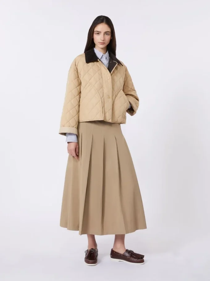 Veste matelassée réversible en tissu déperlant, beige Veste matelassée réversible en tissu déperlant, beige