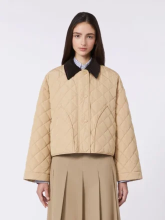 Veste matelassée réversible en tissu déperlant, beige