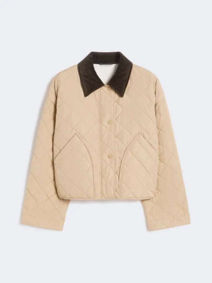 Veste matelassée réversible en tissu déperlant, beige Veste matelassée réversible en tissu déperlant, beige