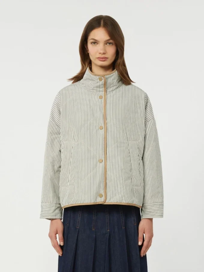 Veste matelassée réversible en toile déperlante, couleur noisette Veste matelassée réversible en toile déperlante, couleur noisette