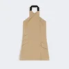 Veste sans manches en popeline de laine et soie, couleur camel Veste sans manches en popeline de laine et soie, couleur camel