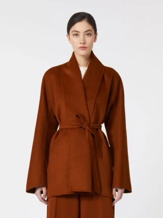 Veste style robe couleur camel, terra cotta