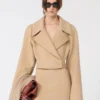 Vêtement d’extérieur court en Pure Wool, couleur caramel Vêtement d’extérieur court en Pure Wool, couleur caramel